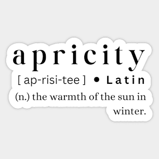 Apricity Sticker